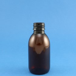 125ml Alpha Bottle Amber PET 28mm Neck